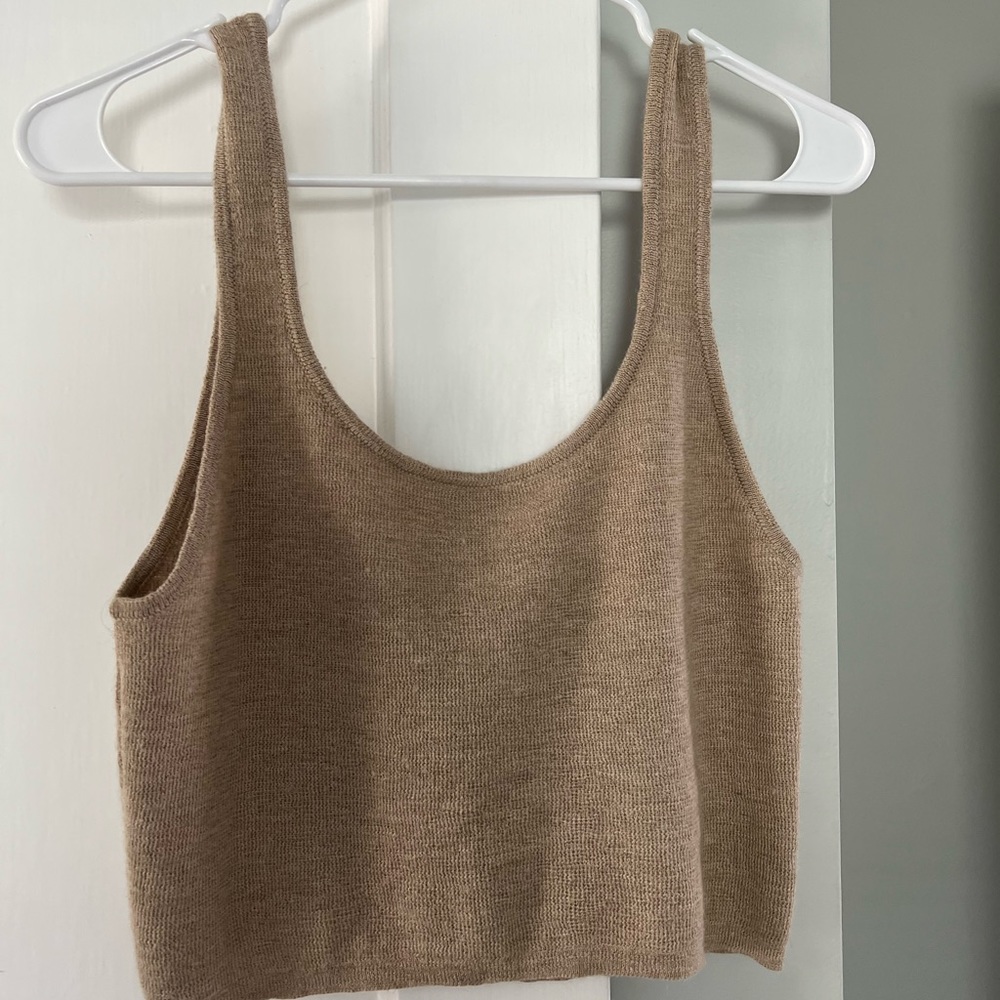 Ozma alpaca and linen tank top